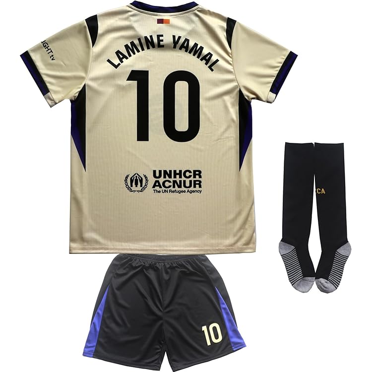 Lamine Yamal #10 New Season Barcelona 25/26 Boys Home Soccer